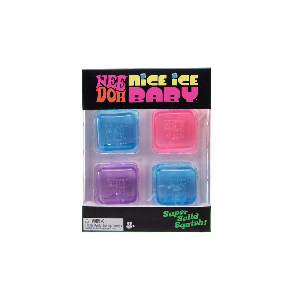 Schylling NeeDoh Nice Ice Baby 4 Pack Squishy Cube Sensory Fidget Toy Viral New - Picture 2 of 7
